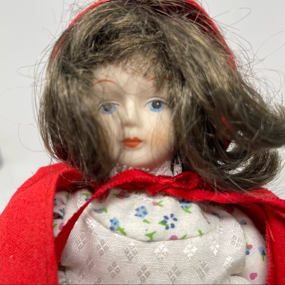 VINTAGE Set of Four Porcelain Ornament 8" Dolls - Picture 5 of 11